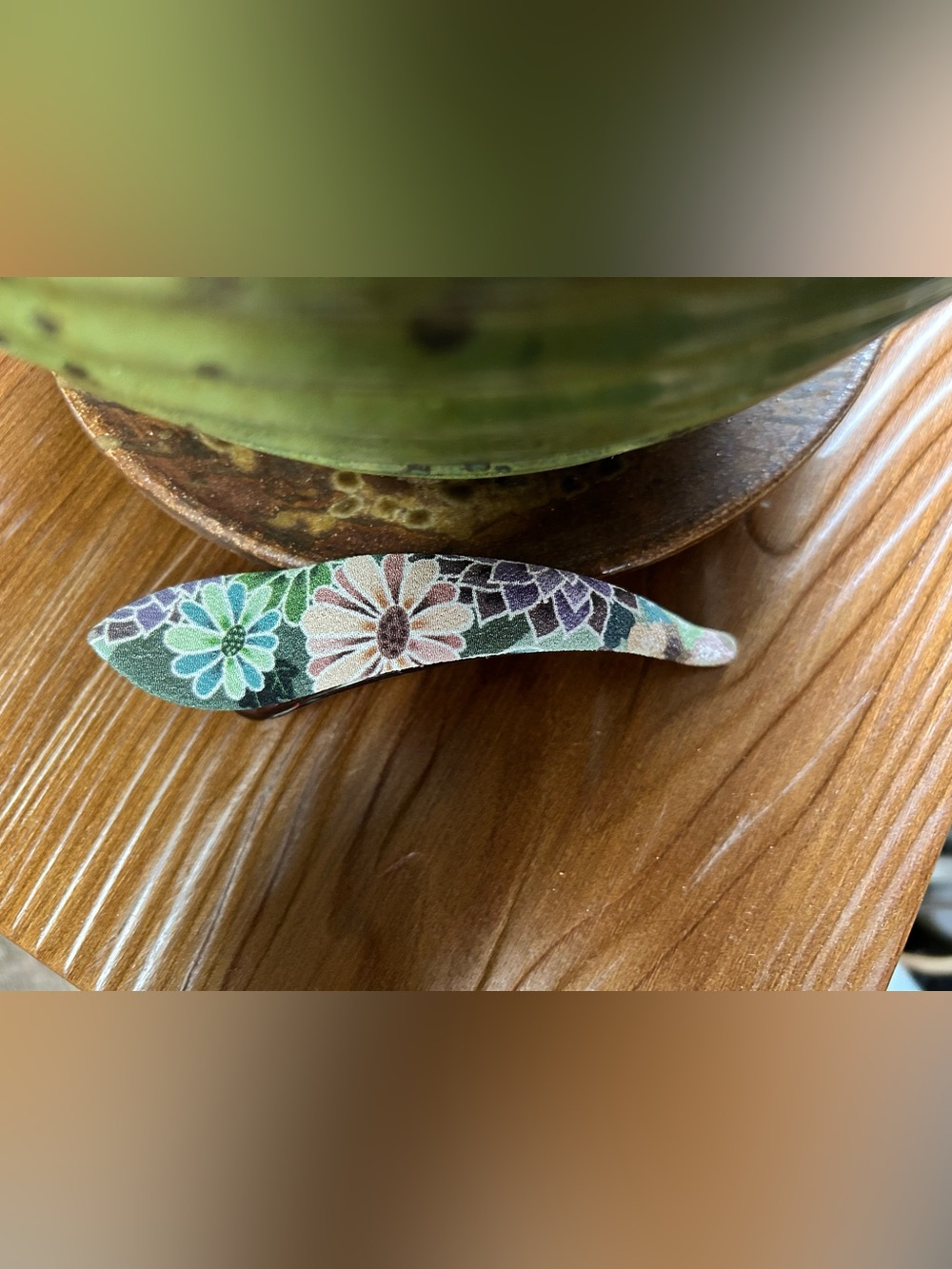Floral Multicolor Kimono Hair Clip